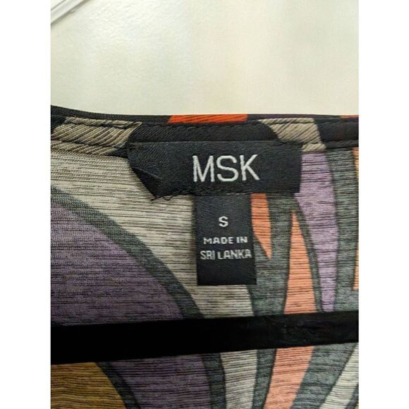 MSK  Dress Earth tones Geometric Design Knee Length Women's Size Small - Picture 3 of 6